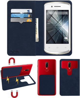 ACM Flip Cover for Karbonn A8 Star(Blue, Cases with Holder, Pack of: 1)