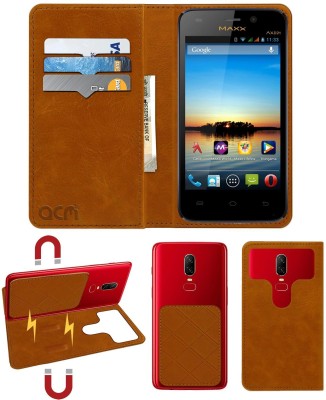 ACM Flip Cover for Maxx Axd21(Gold, Cases with Holder, Pack of: 1)