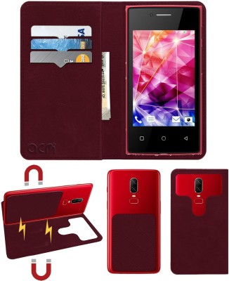 ACM Flip Cover for Zen 105 Max(Maroon, Cases with Holder, Pack of: 1)