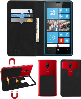 ACM Flip Cover for Nokia Lumia 520(Black, Cases with Holder, Pack of: 1)