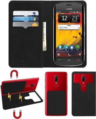 ACM Flip Cover for Nokia 808 Pureview(Black, Cases with Holder, Pack of: 1)