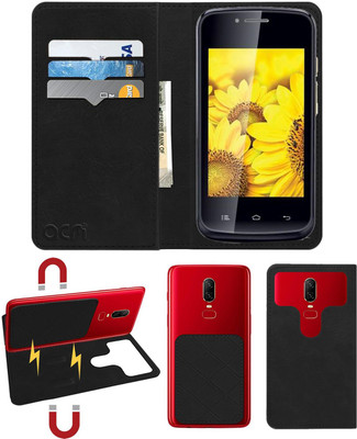 ACM Flip Cover for Iball Andi 3.5v Genius 2(Black, Cases with Holder, Pack of: 1)