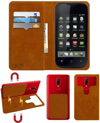 ACM Flip Cover for Iball Andi 3.5r(Gold, Cases with Holder, Pack of: 1)