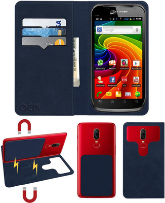 ACM Flip Cover for Micromax A84(Blue, Cases with Holder, Pack of: 1)
