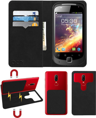 ACM Flip Cover for Celkon A67(Black, Cases with Holder, Pack of: 1)