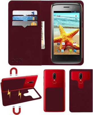 ACM Flip Cover for Karbonn Titanium S1+ Plus(Maroon, Cases with Holder, Pack of: 1)