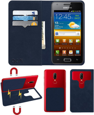 ACM Flip Cover for Samsung I9103 Galaxy R(Blue, Cases with Holder, Pack of: 1)