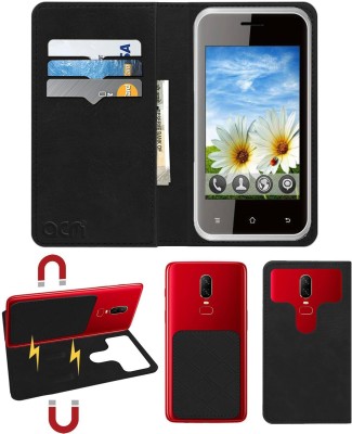 ACM Flip Cover for Intex Cloud X2(Black, Cases with Holder, Pack of: 1)