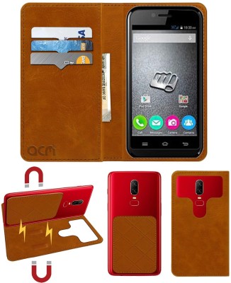 ACM Flip Cover for Micromax Bolt S301(Gold, Cases with Holder, Pack of: 1)