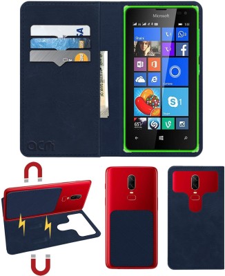 ACM Flip Cover for Microsoft Lumia 532(Blue, Cases with Holder, Pack of: 1)