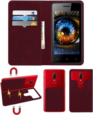 ACM Flip Cover for Celkon Campus Colt A401(Maroon, Cases with Holder, Pack of: 1)