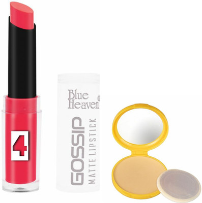 

Blue Heaven LIPSTICK GOSSIP AND COM PACT MATTE EFFECT(Set of 2)
