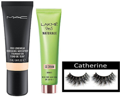 

catherine Eyelashes, Pro Longwear Nourishing Waterproof Foundation, 9to5 Naturale Cc Cream(Set of 3)