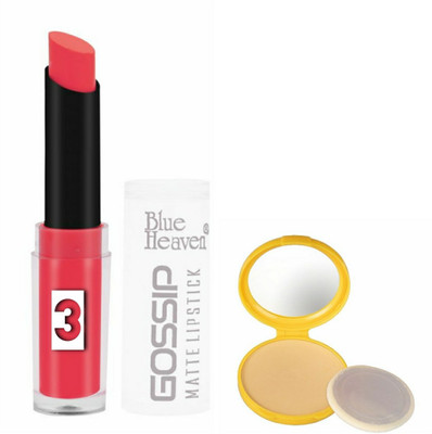 

Blue Heaven lipstick gossip and compact matte effect COMBO SET(Set of 2)