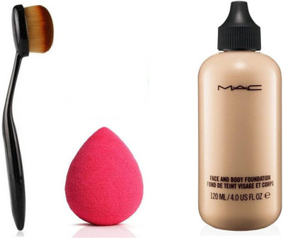 

Ladymode Foundation Brush and Sponge Puff And Face & Body Foundation(120 ML.)(Set of 3)