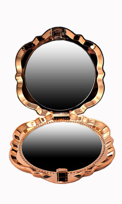 

Ear Lobe & Accessories Rose Plastic Purse Mirror Double sided (color and Designe May vary)