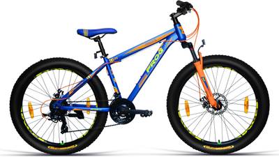 Frog Region X 3.0 Front Suspension Dual Disc Brake Bike For Adults Blue & Orange 26 T Fat Tyre Cycle