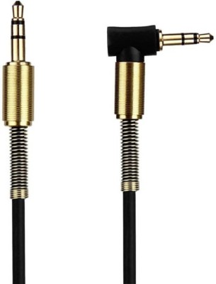 Gabbar AUX Cable 0.6 m YES ™ Slim Thin 3.5 mm Audio Cord Cord Male to Male Auxiliary Cord Flat 90 Degree Right Angle AUX Cable (Mobile, Laptop, Tablet, Mp3, Gaming Device, Harvest Gold)(Compatible with Mobile, Laptop, Tablet, Mp3, Gaming Device, Black, One Cable)