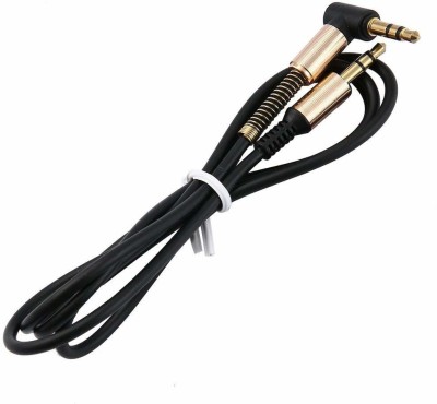 Gabbar AUX Cable 0.6 m YES ™ 3.5mm Auxiliary Cable Audio Cable Male To Male Flat Aux Cable AUX Cable (Mobile, Laptop, Tablet, Mp3, Gaming Device, Crimson Black)(Compatible with Mobile, Laptop, Tablet, Mp3, Gaming Device, Black, One Cable)
