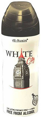 

Al Nuaim WHITE CITY LONG LASTING BODY SPRAY ALCOHOL FREE Body Spray - For Men & Women(200 ml)