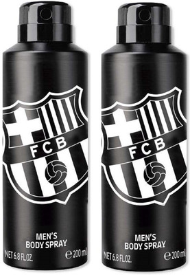 

FC Barcelona Black Combo Pack Of 2 Deodorant Spray - For Men(400 ml, Pack of 2)