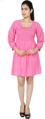 

Eves Pret A Porter Women's Gathered Pink Dress