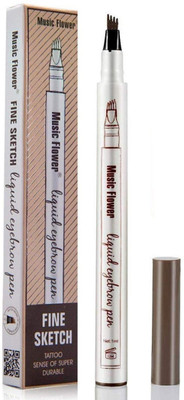 

Music Flower Liquid Eyebrow Pen Waterproof Tattoo Super Durable Eye Brow Pencil Smudge-proof(01 chestnut)