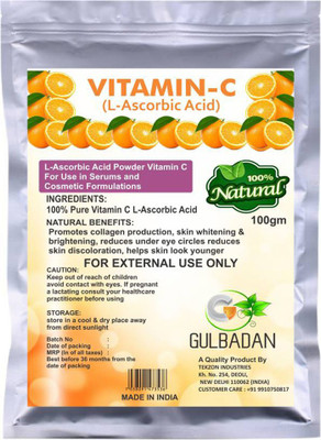 

GULBADAN 100% Vitamin C Powder 100 GM (Ascorbic Acid) For Face Skin Whitening For Men & Women(100 g)