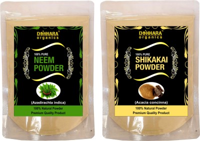 

Donnara Organics 100% Natural Neem Powder and Shikakai powder Combo pack of 2 of 150 gms(300 gms)(300 g)