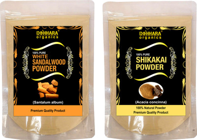 

Donnara Organics 100% Natural Sandalwood Powder and Shikakai powder Combo pack of 2 of 150 gms(300 gms)(300 g)