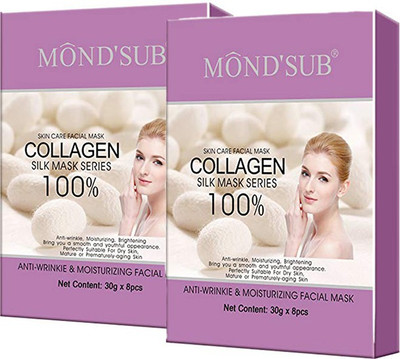 

Mond'sub Anti-wrinkle & Moisturizing Facial Mask (480 G) Pack Of 16(480 g)