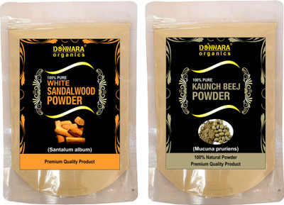 

Donnara Organics 100% Natural Sandalwood Powder and Kaunch Beej powder Combo pack of 2 of 150 gms(300 gms)(300 g)