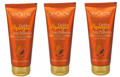 

Oxyglow GOLDEN PAPAYA ANTI POLLUTION FACE WASH (CLEARER & REFINED COMPLEXION) PACK OF 3 300 ML Face Wash(300 ml)