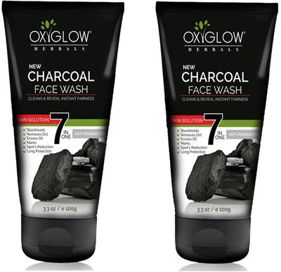 

Oxyglow CHARCOAL FACE WASH 200 ML PACK OF 2 Face Wash(200 ml)