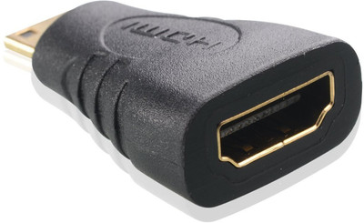 

Fangtooth Mini HDMI (C) Male to HDMI (A) Female Adapter Converter Plug Gaming Adapter(Black, For Xbox One, PS4, PS3, X-box 360, PC)