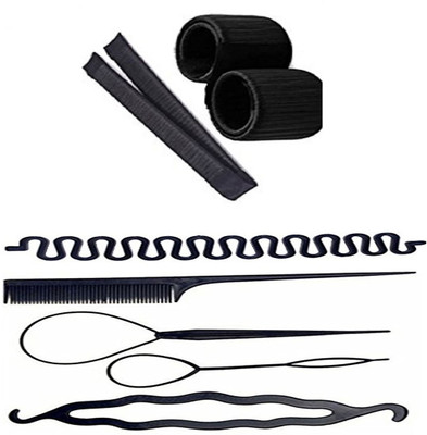 

S R Enterprises hair accessories diy kit hair combo kit (pack of 7pcs) Hair Accessory Set(Multicolor)