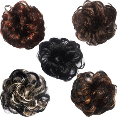 

SK Craft Juda Rubber Extension For Women And Girls , Elastic Rubber Band Juda Extensions, Free Size Juda Rubber Band, Multicolor Pack Of 5 Hair Extension