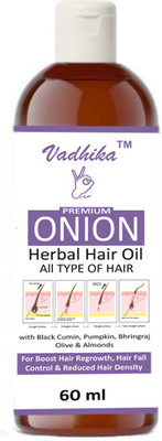 

Vadhika Premium Quality ONION Herbal Hair Oil For Unisex (60 ML) Hair Oil (60 ml) Hair Oil(60 ml)