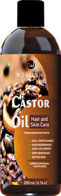 

Newish : Organic Cold Pressed Castor Oil for Hair and Skin 200 ml Hair Oil(200 ml)