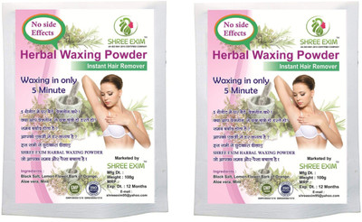 

SHREE EXIM HERBAL HAIR REMOVER WAXING POWDER ( 200 g ) Wax(200 g, Set of 2)