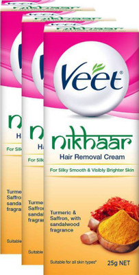 Veet Nikhaar Hair Removal Cream(75 g, Set of 3)