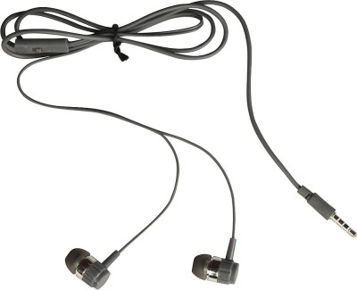 OMAYA Stylish Grey Wired Handphone Mic Wired Headset with Mic Wired Headset(Grey, In the Ear)