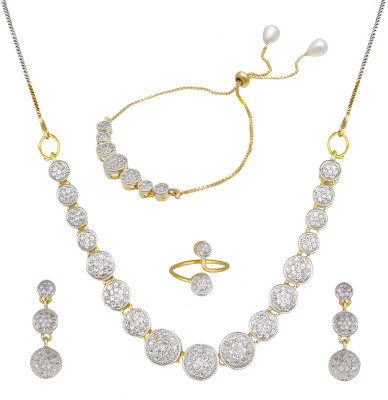 LUXOR Alloy Gold-plated Silver, Gold Jewellery Set(Pack of 1)