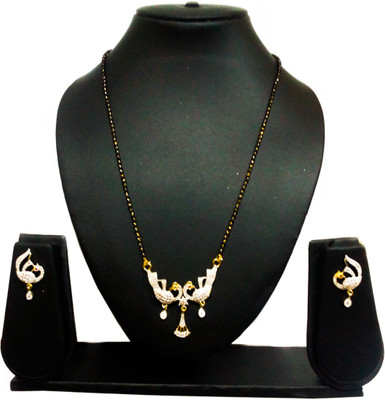 KAAYRA Alloy Gold-plated Gold, Silver, Black Jewellery Set(Pack of 1)