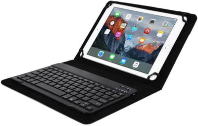 TechGear Universal Faux Leather Case Cover+USB Keyboard For 7 inch Android Tablet PC, Black Wired USB Tablet Keyboard(Black)