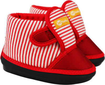 

Im Baby Boys & Girls Velcro Casual Boots(Pink, Red