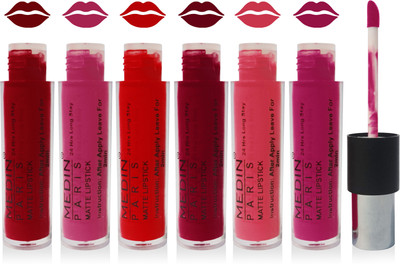 

Medin paris 24h non-transfer enrich matte liquid lipsticks cosmetics makeup combo set of 6 color(multicolor 4)