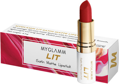 

MyGlamm LIT Satin Matte Lipstick(The sinner)