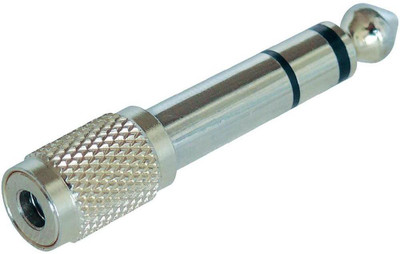 

LipiWorld 6.35MM Male to 3.5MM Female Stereo Audio Headphone Jack Adapter Converter Plug Pin 6.35MM Male to 3.5MM Female(Silver)
