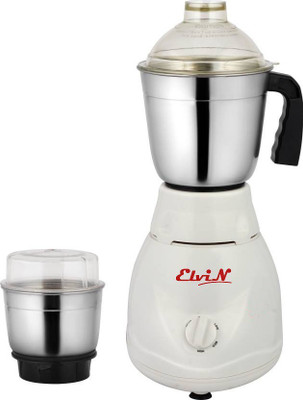 

ELVIN Nova Wet & Dry Grinding With 2 Stainless Steel Mixie Jar 500 Watts 500 Mixer Grinder(Multicolor, 2 Jars)